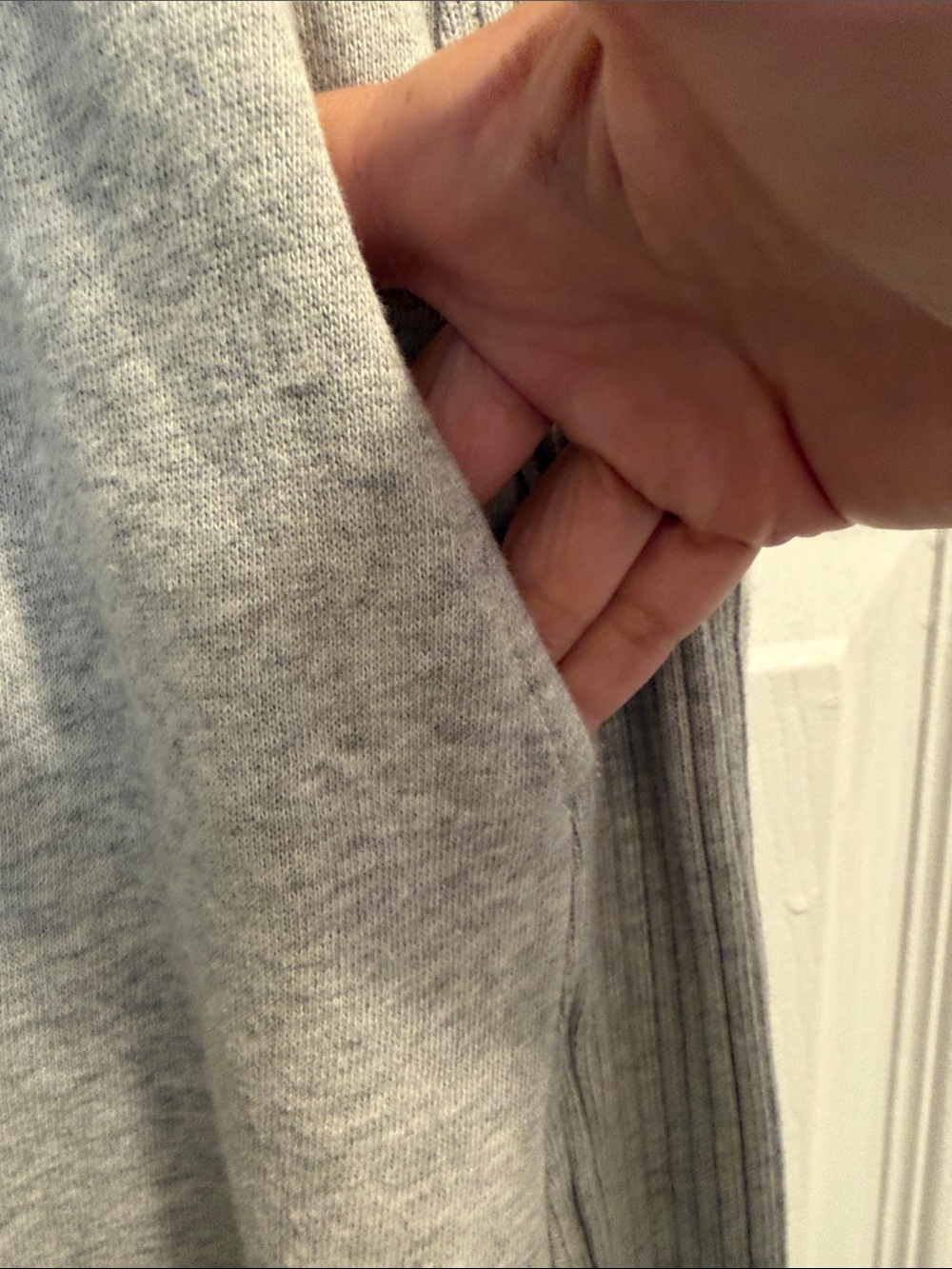 aerie Gray Wide-Leg Ribbed Sweatpants - Picture 3 of 7
